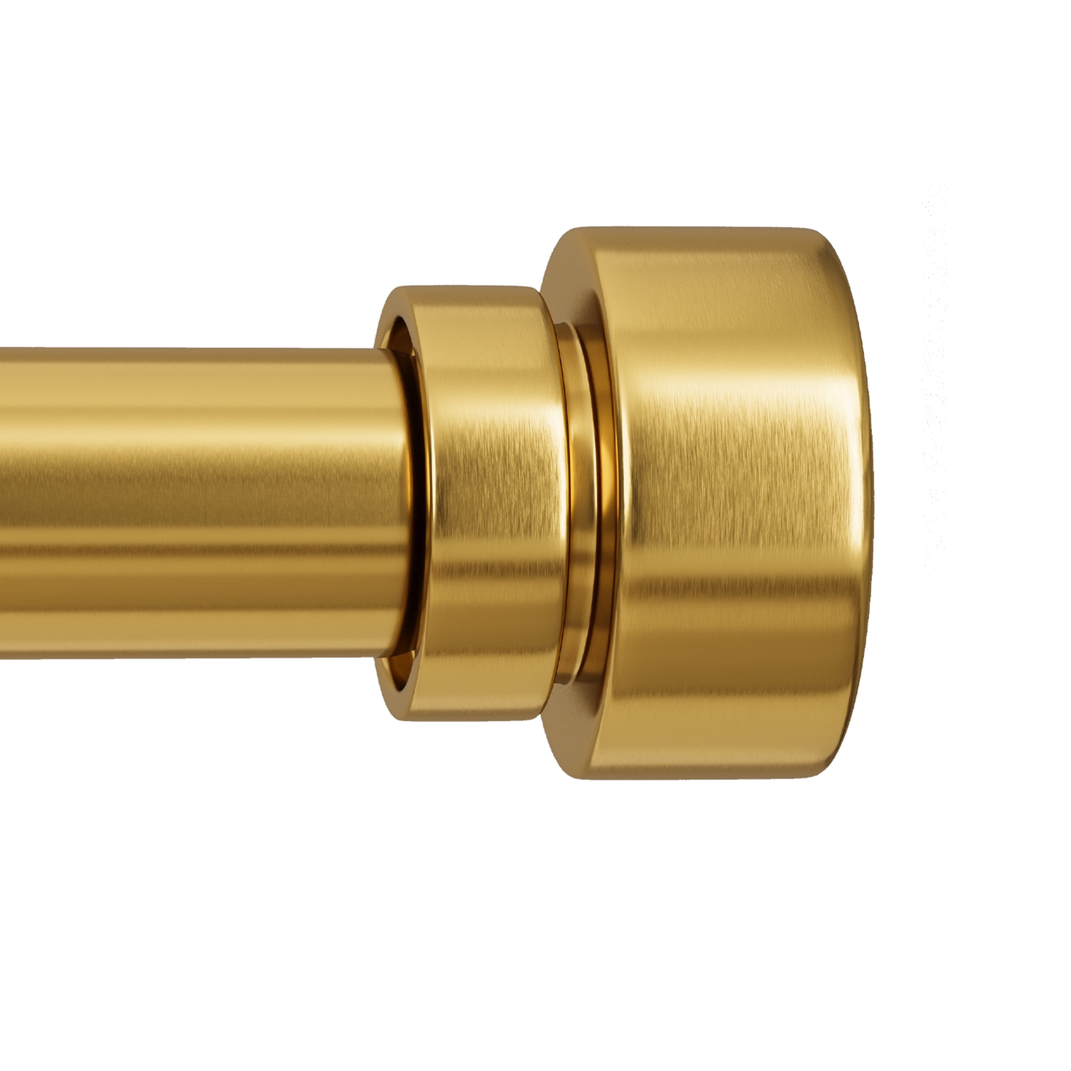 Yokila Warm Gold Curtain Rods for Windows 16 to 144 Inches Adjustable Length Heavy Duty 1" Diameter Window Curtain Rod with Solid Metal Finials for Outdoor Living Room Bedroom Farmhouse Kitchen