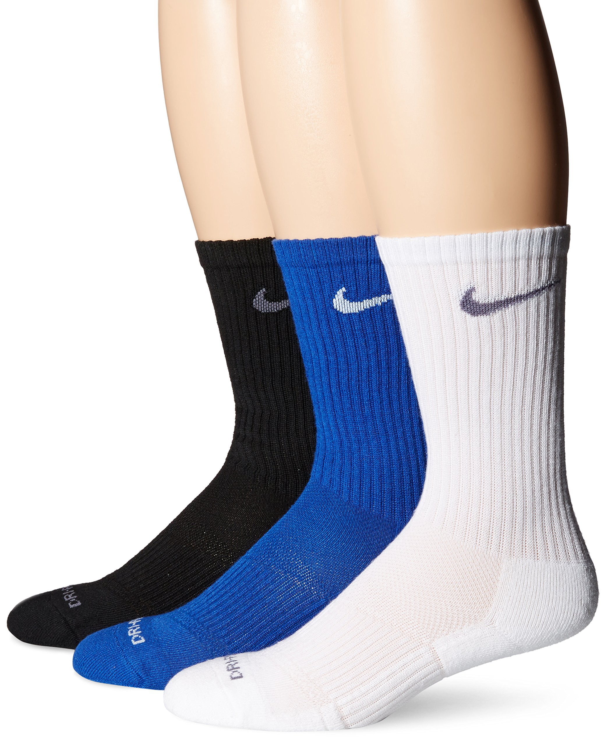 Nike SX4827-948 : Men`s Dri-Fit Half-Cushion Crew Socks (XL) - Walmart.com