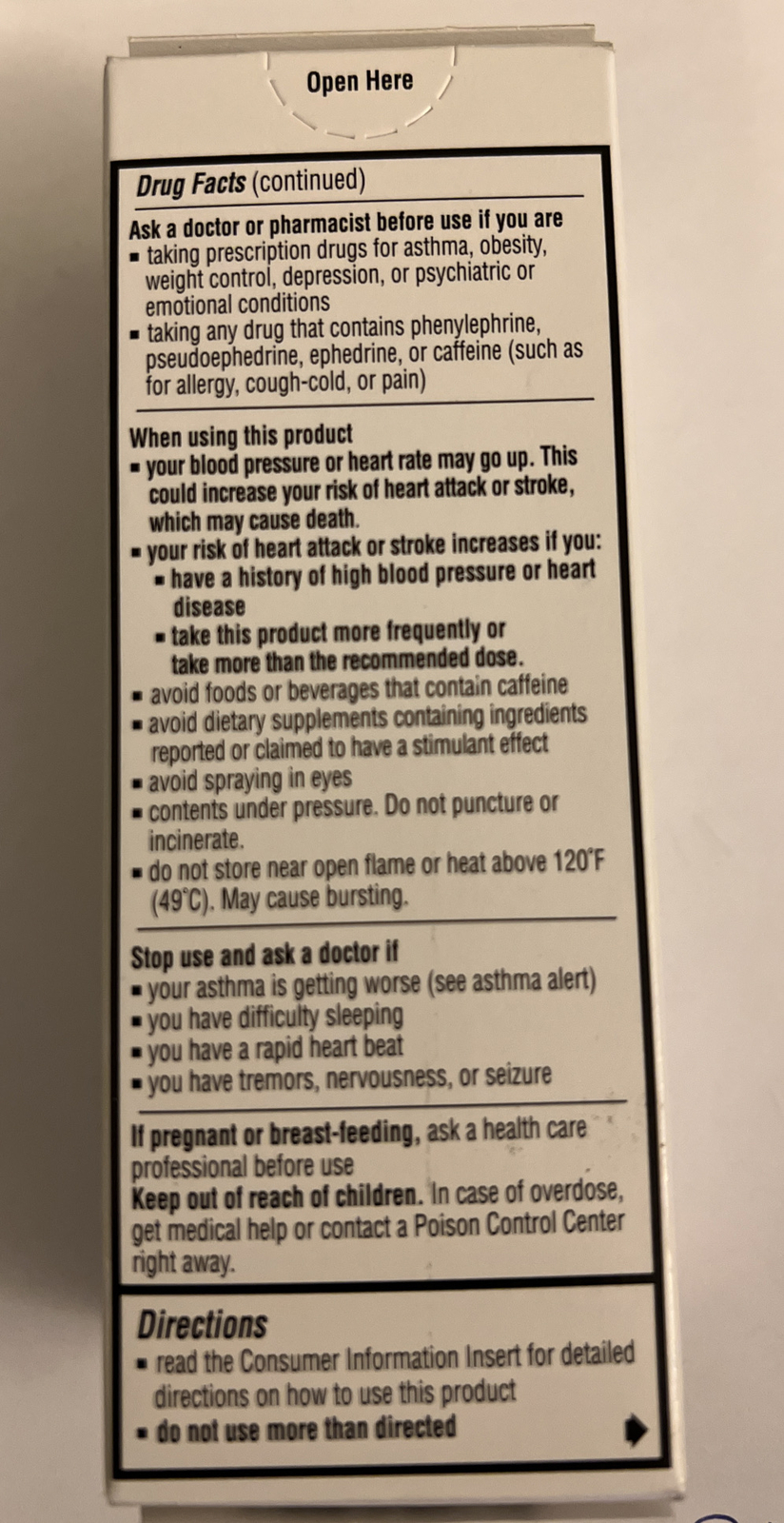 Primatene 1 Mist Asthma Relief Inhaler 160 Metered Spray