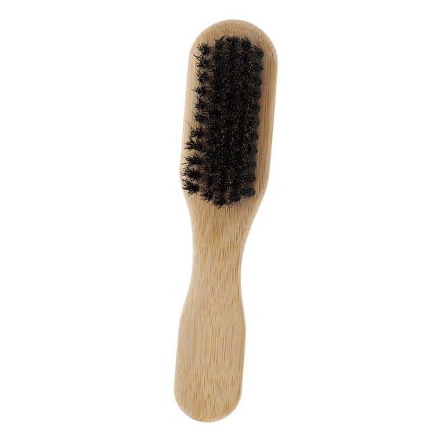 1 Pc Cepillo de Cabello Pequeño y Duradero Portátil Peine para Barba para Cabello Rizado y Ondulado Color Madera Cerda de Bambú