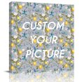thumbnail image 2 of Lemon Tree Birds Wall Art Painting on Canvas, Green Botanical Blue Floral Canvas Art Home Prints Wall Art Framed Modern Artwork for Living Room Bedroom Wall Decor 8x8in, 2 of 9