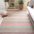 thumbnail image 2 of SAFAVIEH Montauk Albine Striped Cotton Area Rug, Blue/Pink, 5' x 8', 2 of 11