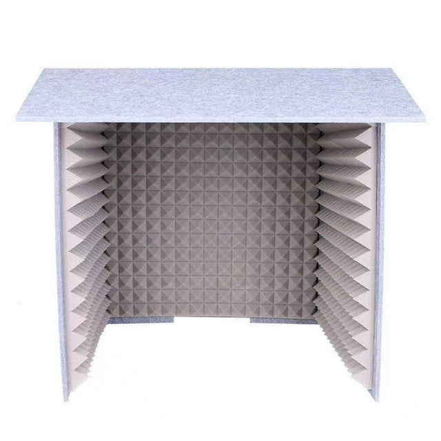 lionlar Portable Soundproof Booth Vocal Foam Panels Self Made Box Gray