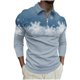 thumbnail image 2 of Blusa y camisa de manga larga con cuello vuelto para hombre, jersey con cremallera y solapa estampada, blusa de manga larga con cuello vuelto, blusa de poliéster para hombre, 2 of 5