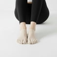 thumbnail image 3 of 5Pairs Women Toe Socks Five Toe Cotton Socks Ankle Sock with Toes Separated for Women Athletic Running, 3 of 6