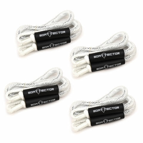 Extreme Max Boat Bungee Dock Line 3006.3282 | White 6 FT (Set of 4)