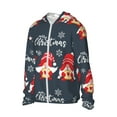 thumbnail image 2 of Kll Three Cute Christmas Gnomes Print Men'S Women’s Upf 50+ Sun Protection Outdoor Hoodie Jacket Long Sleeve Fishing Hiking Performance Shirt- X-Large, 2 of 8