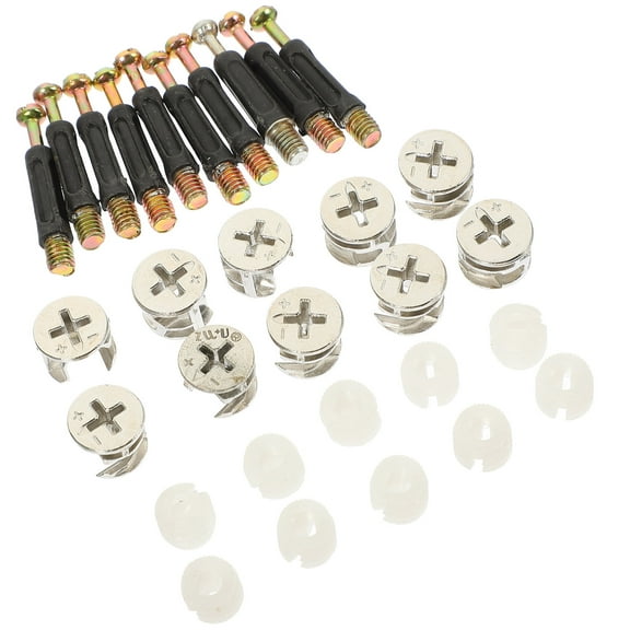 STRANDCHIC 10Sets Furniture Cam Fittings and Pre-Inserted Nuts for Secure Connections in Cupboards