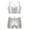 Silver, variant on iEFiEL Kids Girls Sequins 2Pcs Ballet Dance Outfit Crop Top with Metallic Bottoms Set Silver 10