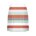 thumbnail image 4 of IUYRTFE Women's Retro Colorblock Stripe High Waist A-Line Mini Skirt Side Zipper Summer Cotton, 4 of 5