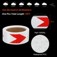 thumbnail image 3 of Uxcell Reflective Tape, 2" x 33 FT Arrow Waterproof Adhesive Safety Tape, White Red, 3 of 6