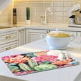 thumbnail image 6 of FREEAMG Cactus Flowers Dish Drying Mats Tableware Absorption Water Mat Home Decor Drying Pad for Kitchen Countertop, 16 X 18 Inch, 6 of 7