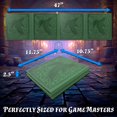 thumbnail image 2 of CASEMATIX DM Screen PU Leather 8-Panel Deluxe GM Screen - Eight Panel Folding Dungeon Master Screen with 2 Swinging Panels and Wet Erase Pockets for TTRPGs - Green, Inserts Not Included, 2 of 7