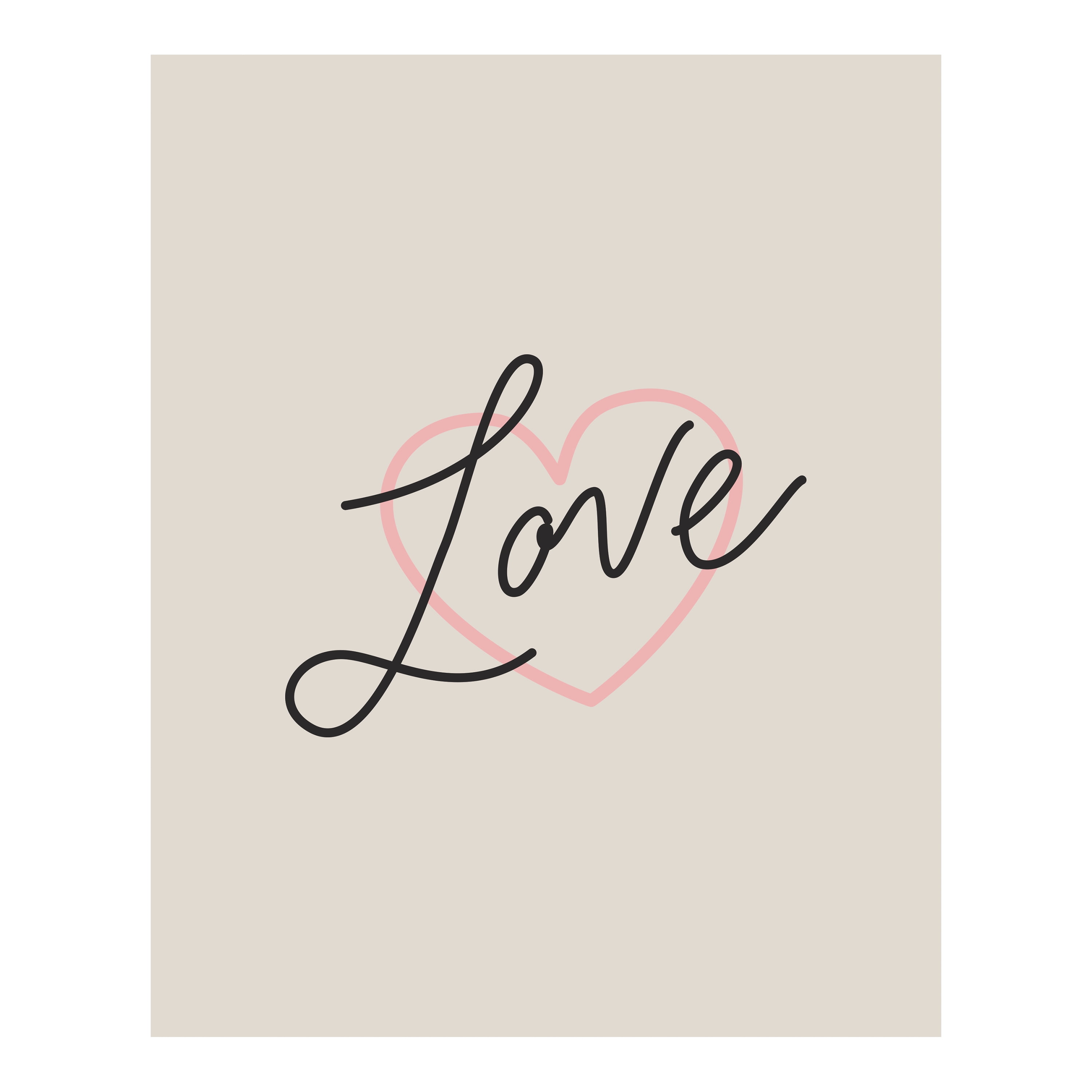 (2 pack) DesignOvation Love Simple Unframed Art Prints 8” x 10” Set of 3 by The Creative Bunch Studio