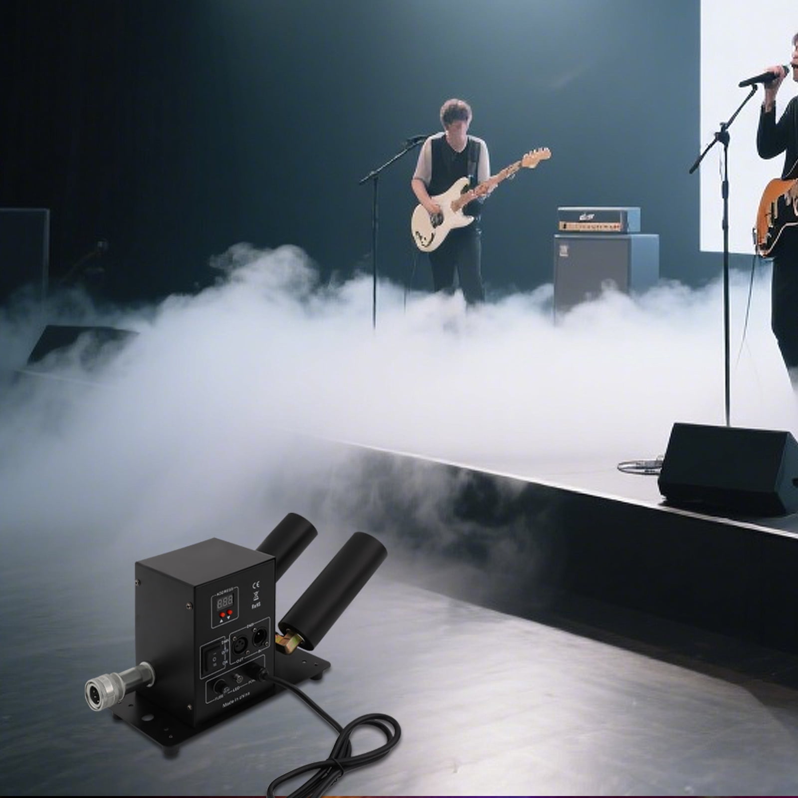 1 PCS CO2 Jet Machine, Dual Nozzles CO2 Fog Machine, Jet Fog Machine for various outdoor performances, concerts, clubs, parties, bars, banquets