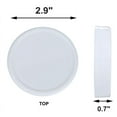 thumbnail image 5 of 10Pcs Plastic Storage Caps Lids Ribbed for 70mm Standard Regular Mouth Jar Bottle,10 x Jar Lids,White, 5 of 10