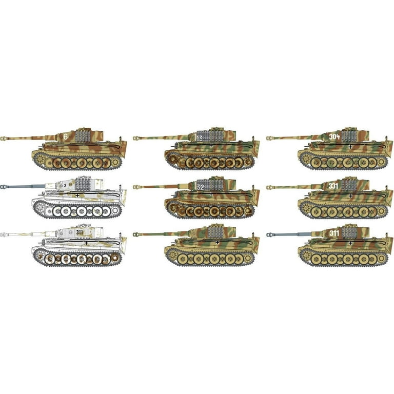 Dragon Models Tiger I Mid-Production Kit with Zimmerit (1/35