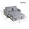 thumbnail image 6 of 3 in 1 Convertible Sleeper Sofa Bed, Futon Couches for Living Room with Side Pocket,Adjustable Backrest , Velvet Fabric,Pull Out Couch,Small Loveseat,ectional Sofa Bed, 6 of 10