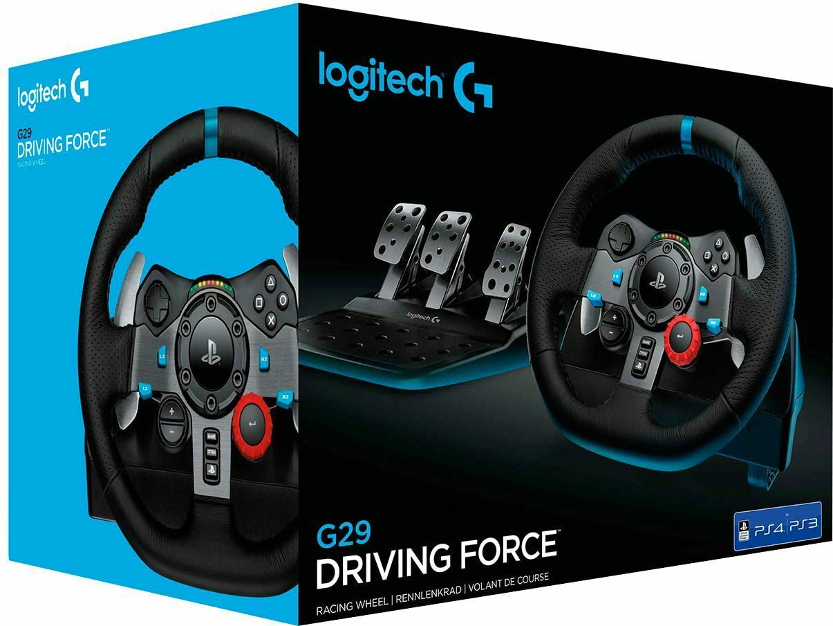 Logitech G G29 Driving Force Noir USB 2.0 Volant + pédales Analogique PC,  PlayStation 4, PlayStation 5, Playstation 3