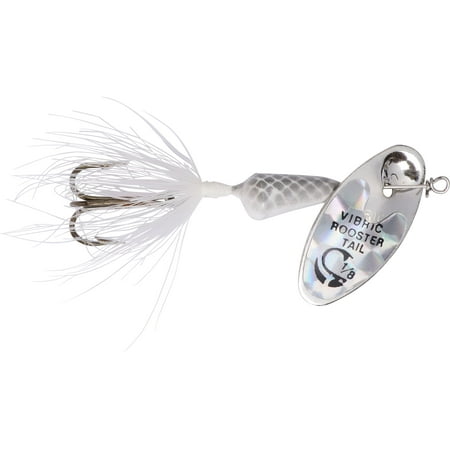 Worden s Vibric Rooster Tail 456 Inline Spinner 1/4oz White Mylar