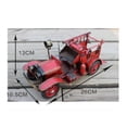 thumbnail image 3 of Camión de Modelo Rojo Europeo Vintage Mini Clásico Metal Decorativo Hierro Coche Estatua Vehículo para regalos de vacaciones, 3 of 9