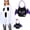 Bat, variant on Halloween Candy Tote Bag, Jack-O-Lantern Plush Treat Basket with Handles, Foldable Trick or Treat Carrier for Parties and Events
