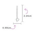 thumbnail image 3 of Bling Jewelry Womens Long Linear Heart Chain Dangle Earrings 925 Sterling Silver Threader U Hook, 3 of 4