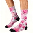 thumbnail image 6 of Valentine‘s Day Socks for Women, Cute Heart & Love Print Crew Socks, Gift for Girlfriend, Wife, Galentine’s Day & February 14th A 1pcs, 6 of 6