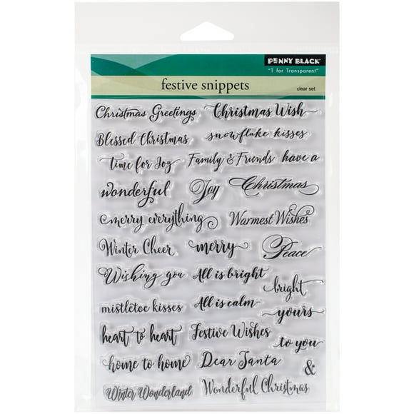 Penny Black Clear Stamp Set, 30-387,Festive snippets