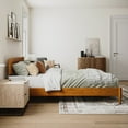 thumbnail image 3 of AFI Aria Lit Plateforme Grand Bas Moderne en Bois Massif, Couleur Caramel Pâle, 3 of 14