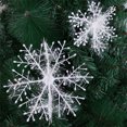 thumbnail image 4 of Adornos Colgantes De Copos De Nieve 6 uds. Colgante de copo de nieve de invierno, decoración de copo de nieve con purpurina de plástico para árbol de Navidad, 4 of 8