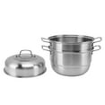 thumbnail image 6 of Stainless Steel 3-Tier Steamer Pot with Tempered Glass Lid and Side Handles - Multi-Layer Thick Cookware, 6 of 8
