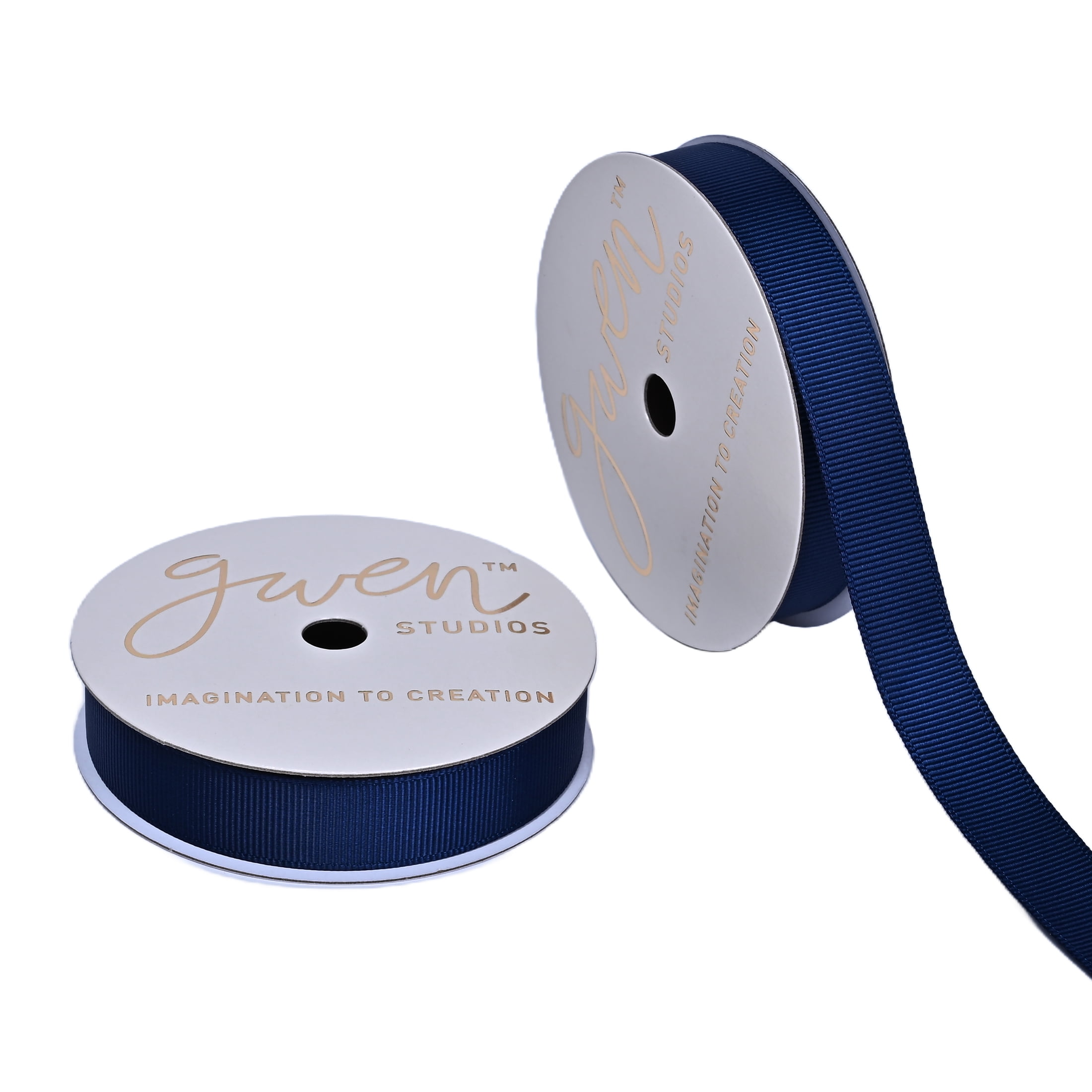 Gwen Studios 5/8" Navy Grosgrain Ribbon, 7 Yards