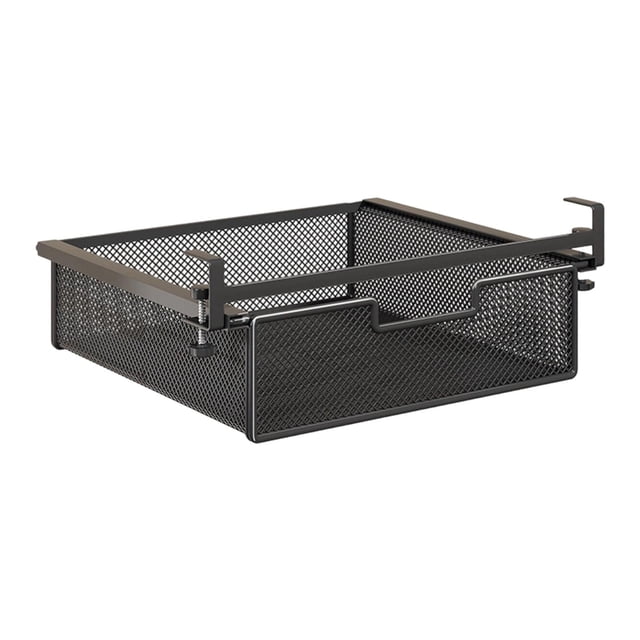 Elodie Under Desk Drawer Basket Container Large Capacity Desk Accessories Organizer Black M
