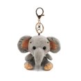 thumbnail image 3 of dianhelloya Mini Elephant Plush Stuffed Doll Pendant Keychain Key Chain Holder Bag Decor Grey, 3 of 8