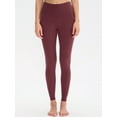 thumbnail image 3 of Women's High Waist Lounge Leggings Ultra Soft Workout Running Yoga Pants, Wine Red, S, 3 of 7