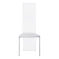 thumbnail image 1 of Milan Lillian Acrylic High-Back Dining Side Chair White (Set of 2), 1 of 8