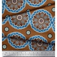 thumbnail image 3 of Soimoi polyester Crepe Fabric Mandala Ethnic Decor Fabric Printed Yard 52 Inch Wide, 3 of 3