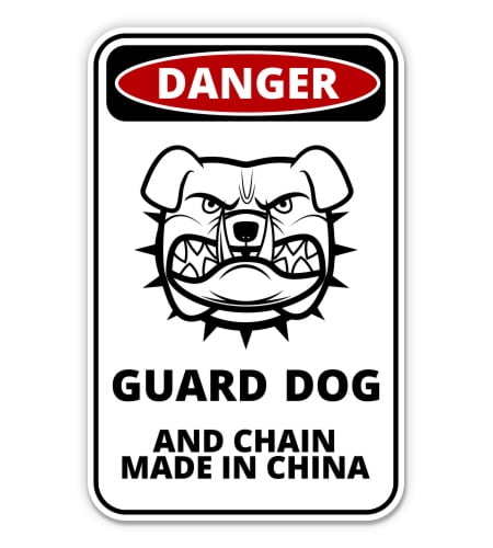 Danger Made in China  Funny Vinyl Decal Sticker Car Window laptop tablet 7" 