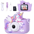 thumbnail image 1 of Envyvip Unicorn Toys Cámara para niños Niñas de 3 a 8 años Cámara digital para niños pequeños Regalos de cumpleaños de Navidad para niñas de 3 4 5 6 7 8 años Linda cámara de video selfie HD 1080P Tarj, 1 of 7
