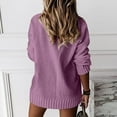thumbnail image 4 of Fshiont Fall Sweaters Women Long Sweaters for Women Plus Womens Plus Size Sweaters Tunic Sweaters for Women V Neck Women’s Sweater Chunky Sweater Womens Fall Purple 2XL, 4 of 4