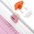 thumbnail image 3 of Cortador de papel Firbon A4 de titanio recto con regla lateral, color rosa, 3 of 6