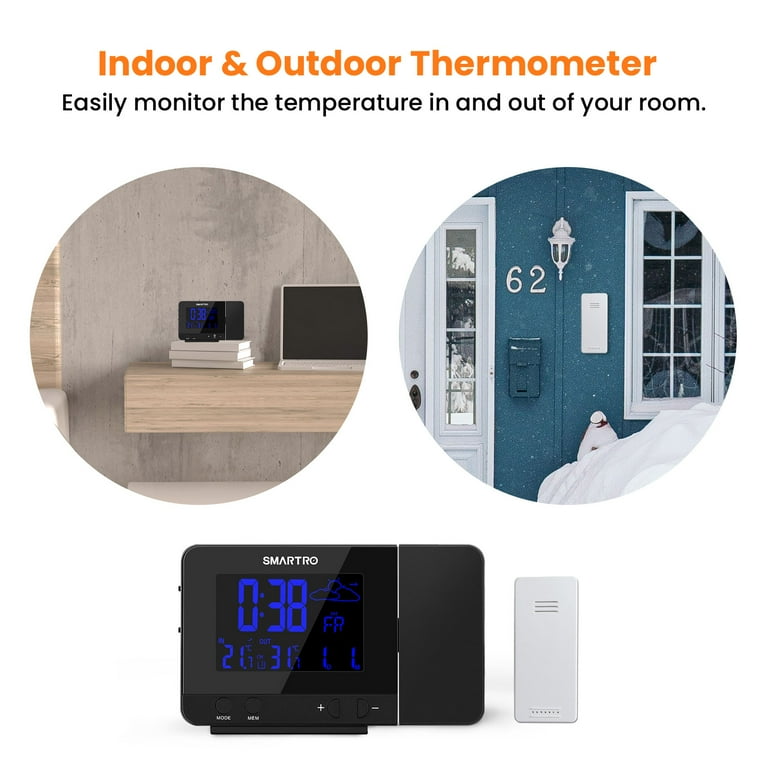 SMARTRO Weather Station Wireless Indoor Outdoor Thermometer, Temperature  Humi