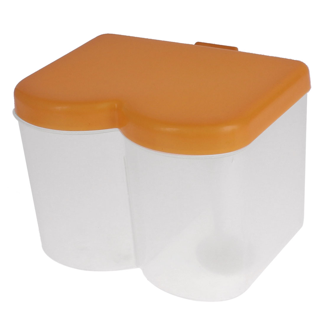 Unique Bargains Kitchen 2 Compartments Condiment Dispenser Container