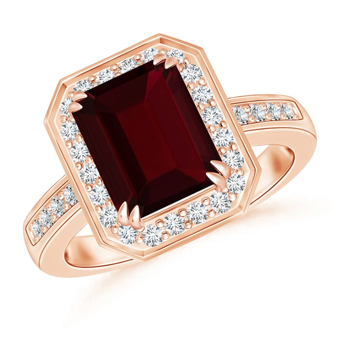 RED GARNET 9 x 7 MM EMERALD CUT ALL NATURAL