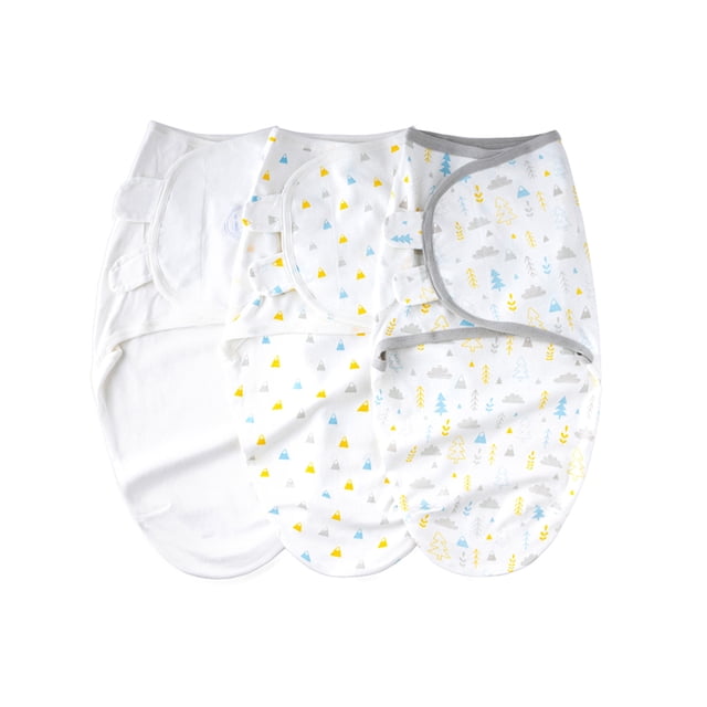 Mantita Insular SU3007 3PCS Baby Swaddle Wrap Manta Manta de dormir infantil de algodón suave con lindo patrón de bosque para bebés recién nacidos Niños Niñas Insular Mantita