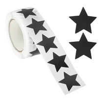 Star Stickers Roll 1", 500 Pcs Self-Adhesive Reward Stickers for Classroom Supplies, Black