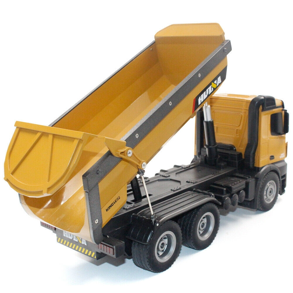 HuiNa Toys 1540 6 Channel 1/18 2.4GA Metal Dump Truck RC Charging Excavator Grab 