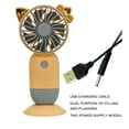 thumbnail image 3 of Fnochy Small Fan Handheld Portable USB Rechargeable Personal Cooling Fan with Adjustable Stand, Quiet Safe Desk Fan for Home Office Outdoor Travel Camping, 3 of 4