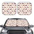 thumbnail image 2 of Fotbe Dachshund Walking Juego de 2 Piezas de Parasoles para Parabrisas | Bloqueador Solar para Auto | Accesorios Plegables para Protección Solar Interior-Small, 2 of 6